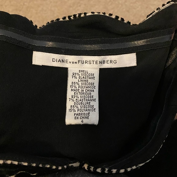 Diane Von Furstenberg Marcella Black Lace Dress 4 - Picture 7 of 7